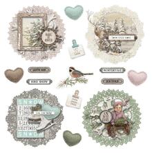 Simple Stories Chipboard Clusters 15/Pkg - SV Winter Woods