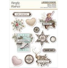 Simple Stories Layered Stickers 12/Pkg - SV Winter Woods