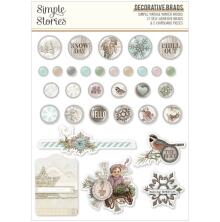 Simple Stories Self-Adhesive Brads - SV Winter Woods