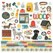 Simple Stories Sticker Sheet 12X12 - Pet Shoppe Dog