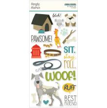 Simple Stories Foam Stickers 45/Pkg - Pet Shoppe Dog