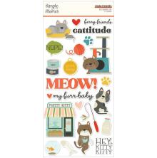 Simple Stories Foam Stickers 47/Pkg - Pet Shoppe Cat