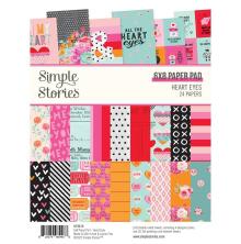 Simple Stories Double-Sided Paper Pad 6X8 - Heart Eyes