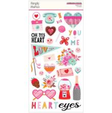 Simple Stories Chipboard Stickers 6X12 - Heart Eyes