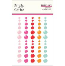 Simple Stories Enamel Dots 60/Pkg - Heart Eyes