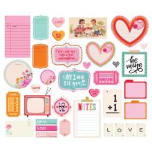 Simple Stories Bits &amp; Pieces Die-Cuts 33/Pkg - Heart Eyes Journal