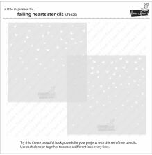 Lawn Fawn Stencils - Falling Hearts LF3025