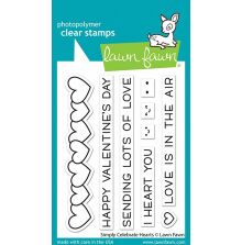 Lawn Fawn Clear Stamps 3X4 - Simply Celebrate Hearts LF2722