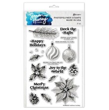 Simon Hurley create. Clear Stamps 6X9 - Halftone Holiday