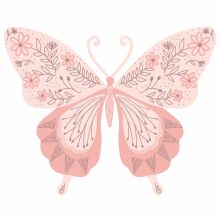 Sizzix Layered Clear Stamps Set - Decorated Butterfly 665833