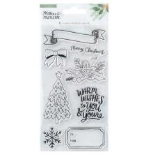 Crate Paper Acrylic Clear Stamps 8/Pkg - Mittens &amp; Mistletoe