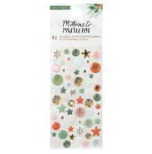 Crate Paper Enamel Dots 62/Pkg - Mittens &amp; Mistletoe