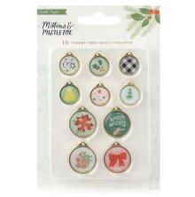 Crate Paper Epoxy Charms 10/Pkg - Mittens &amp; Mistletoe