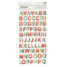 Crate Paper Mittens &amp; Mistletoe Thickers Stickers 5.5X11 - Warm &amp; Cozy Alphabet
