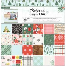 Crate Paper Single-Sided Paper Pad 12X12 - Mittens &amp; Mistletoe