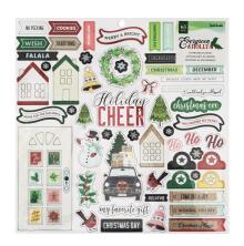 Vicki Boutin Chipboard Stickers 12X12 - Evergreen &amp; Holly