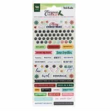 Vicki Boutin Puffy Stickers 90/Pkg - Evergreen &amp; Holly