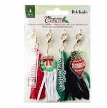 Vicki Boutin Tassels 4/Pkg - Evergreen &amp; Holly