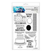 Simon Hurley create. Clear Stamps 6X9 - Birthday Basics