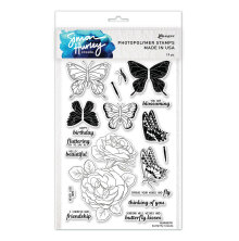Simon Hurley create. Clear Stamps 6X9 - Butterfly Kisses