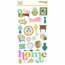 Simple Stories Chipboard Stickers 6X12 - Flea Market