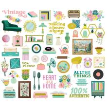 Simple Stories Bits &amp; Pieces Die-Cuts 55/Pkg - Flea Market