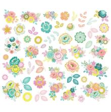 Simple Stories Bits &amp; Pieces Die-Cuts 48/Pkg - Flea Market Floral