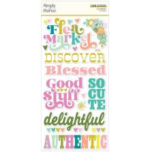 Simple Stories Foam Stickers 35/Pkg - Flea Market