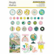 Simple Stories Self-Adhesive Brads - Flea Market