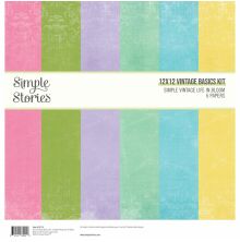 Simple Stories Basics Paper Pack 12X12 6/Pkg - SV Life in Bloom