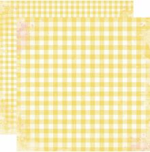 Simple Stories SV Life in Bloom Gingham Cardstock 12X12 - Daffodil Gingham