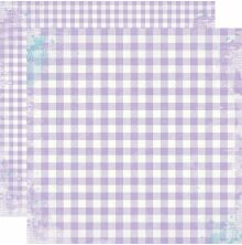 Simple Stories SV Life in Bloom Gingham Cardstock 12X12 - Lilac Gingham