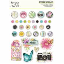 Simple Stories Self-Adhesive Brads - SV Life in Bloom