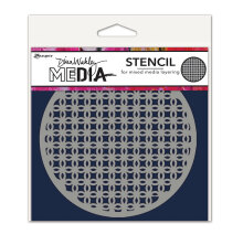 Dina Wakley MEdia Stencils - Coasters 4