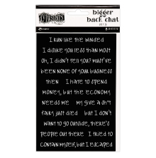 Dylusions Bigger Back Chat Stickers 8/Pkg - Black Set 3