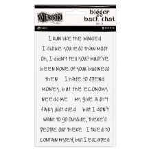 Dylusions Bigger Back Chat Stickers 8/Pkg - White Set 3