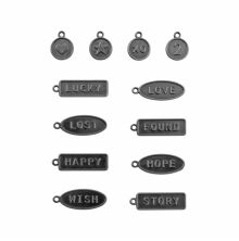 Tim Holtz Idea-Ology Metal Word Tags 12/Pkg TH94330