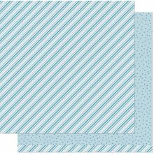 Lawn Fawn Stripes n Sprinkles Paper 12X12 - Blue Blast LF2919
