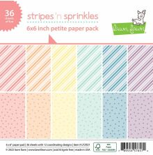 Lawn Fawn Petite Paper Pack 6X6 - Stripes n Sprinkles LF2921