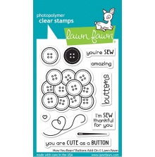 Lawn Fawn Clear Stamps 3X4 - How You Bean? Buttons Add-On LF3063