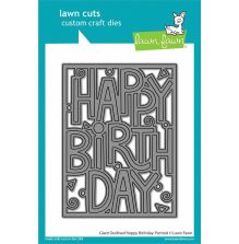 Lawn Fawn Dies - Giant Outlined Happy Birthday: Portrait LF3104