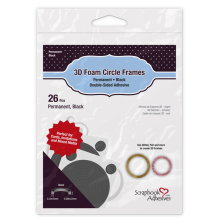 Scrapbook Adhesives 3L 3D Foam Circle Frames - Black