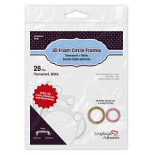 Scrapbook Adhesives 3L 3D Foam Circle Frames - White