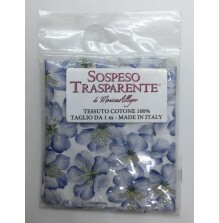 Sospeso Trasparente Cotton Fabric 10cm x 1m - Blue Cherry