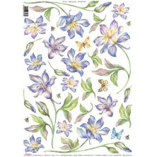 Sospeso Trasparente Tissue Paper A4 5/Pkg - Aquilegia