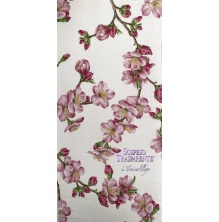 Sospeso Trasparente Cotton Fabric 16cm x 1m - Peach Flowers