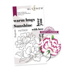 Altenew Paint A Flower - Modern Pink Dianthus Outline