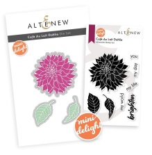 Altenew Mini Delight Stamp &amp; Die Set - Caf Au Lait Dahlia