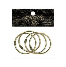 Graphic 45 Staples Binder Rings 2inch - Bronze