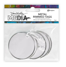 Dina Wakley Media Metal Rimmed Tags 2.25 5/Pkg